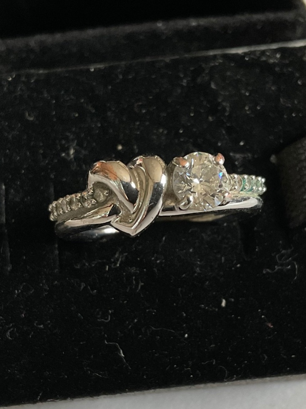 Swarovski Silver-Tone Knot Ring with Clear Center Crystal